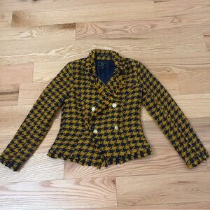 G by Giuliana Tweed Houndstooth Blazer